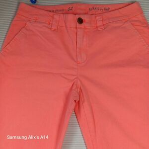 Gap Womens Pants Pink Size 2 Girlfriend Chino Mid Rise Stretch‎ Cotton Blend